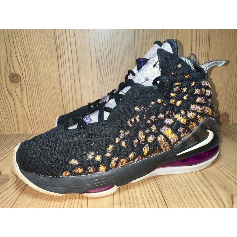 5.5Y / Womens 7 - Nike LeBron XVII 17 BG Lakers GS BQ5594-004 Basketball Shoes